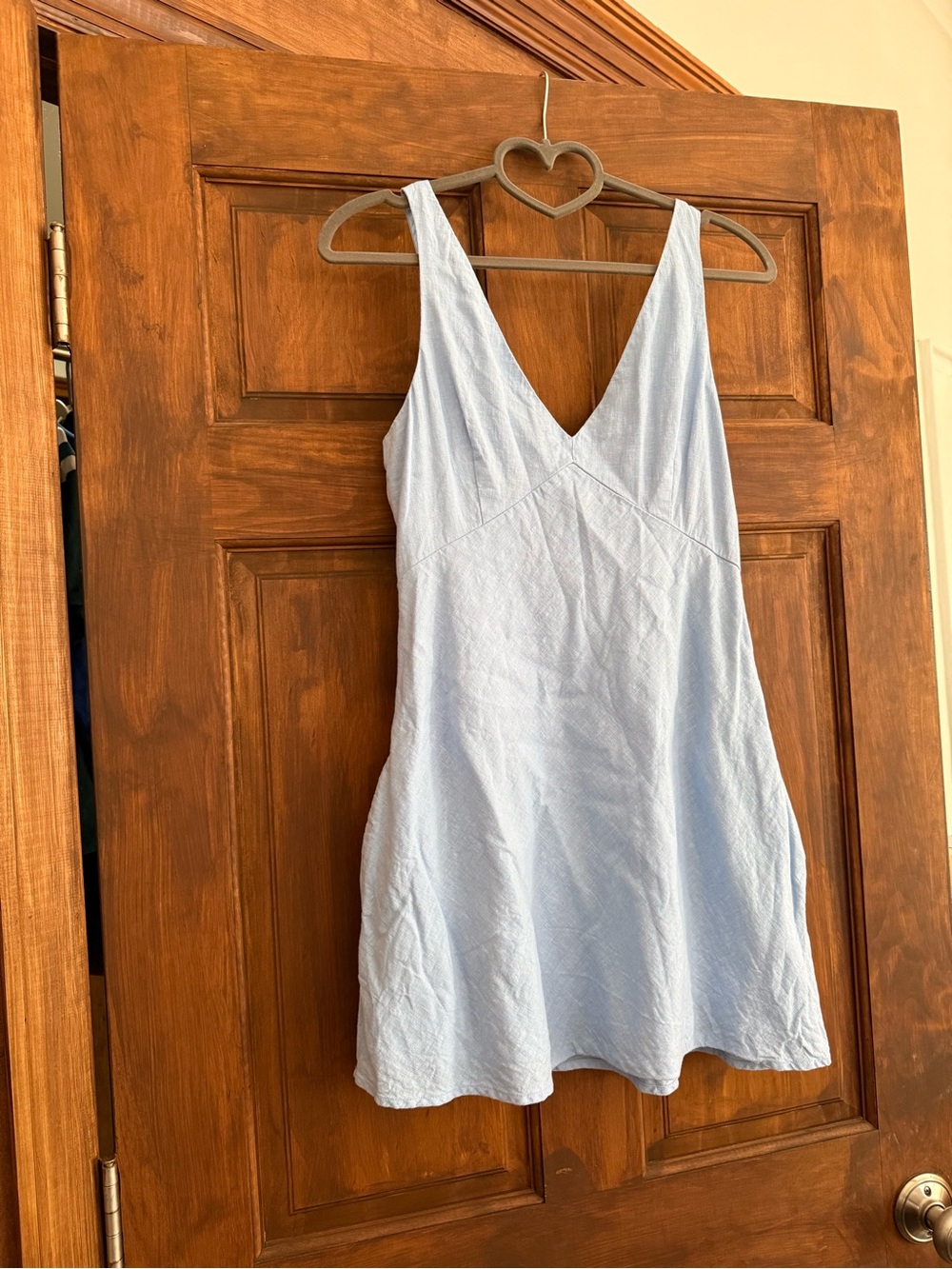 Abercrombie & Fitch Light Blue linen mini dress Size small